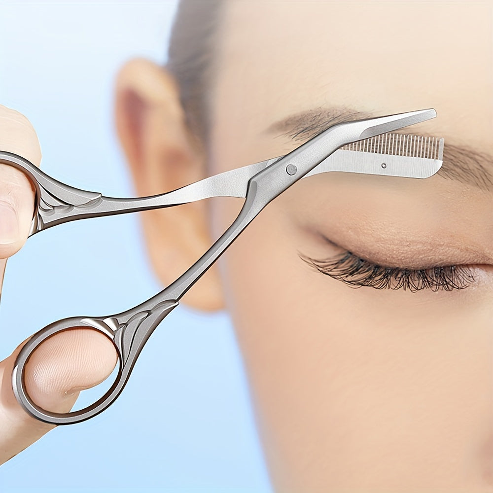 Precision Eyebrow Scissors with Comb – Hygienic and Effective