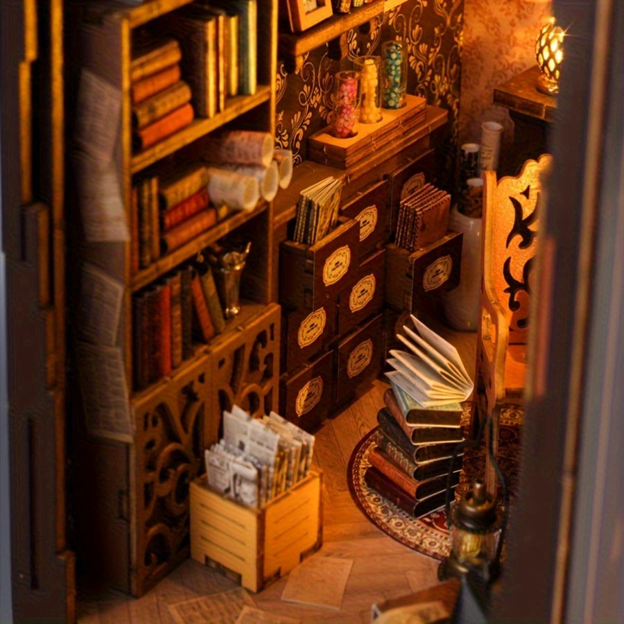 Casa de libros mágica - rompecabezas de madera 3D para constructores creativos