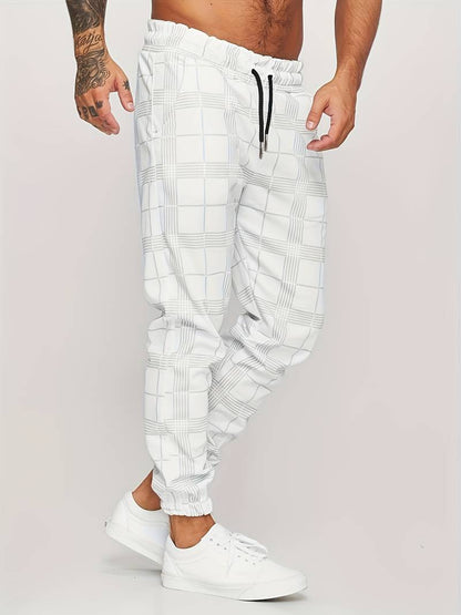 UrbanFit – Checked Slim Fit Jogging Trousers for Men