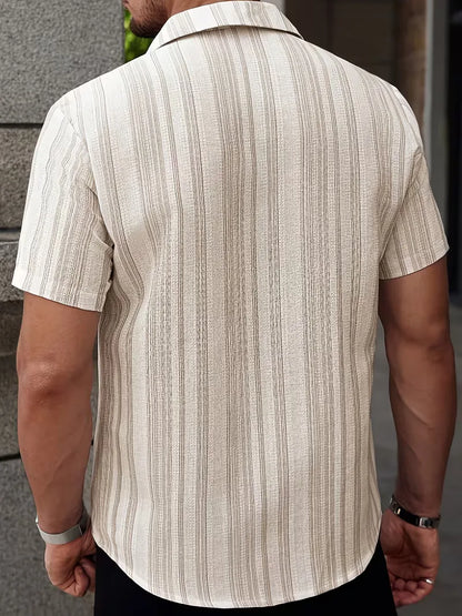 Chemise rayée à manches courtes