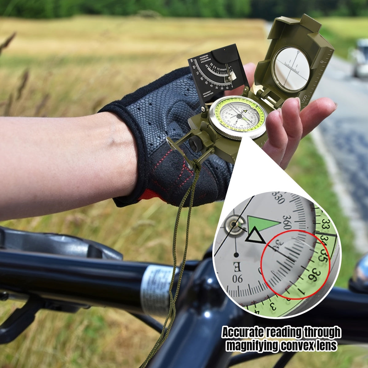 TrekGuard Military Compass – Waterproof and Illuminated for Precise Navigation