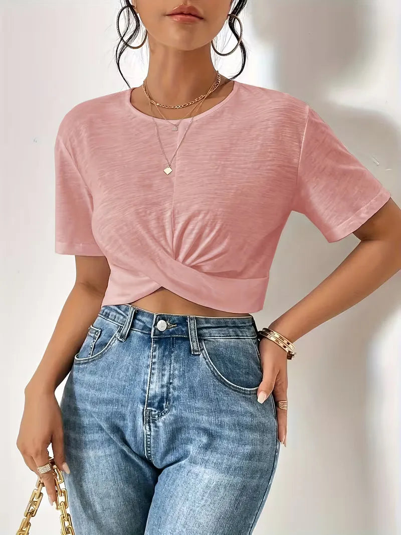 T-shirt avec détail torsadé
