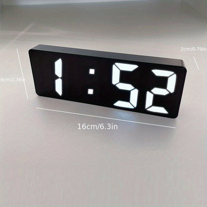 Sveglia digitale a LED con indicazione della temperatura e luminosità regolabile