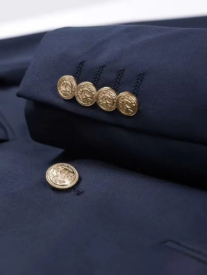 Blazer slim avec boutons dorés