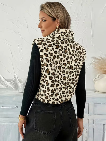 Gilet zippé avec fausse peau de mouton