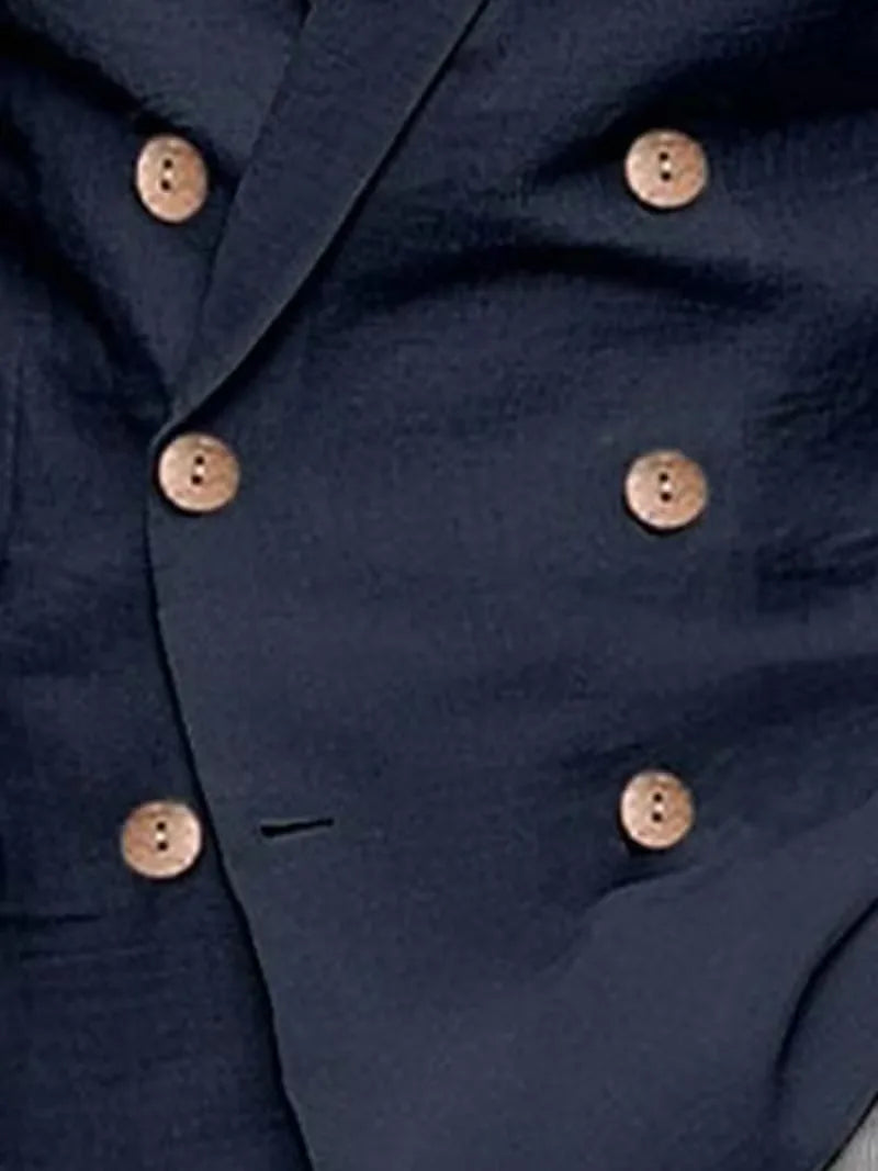 Blazer slim avec boutons en bois