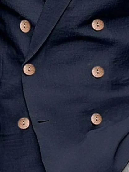 Blazer slim avec boutons en bois