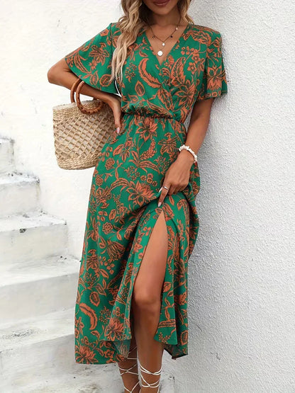 Robe portefeuille à imprimé floral