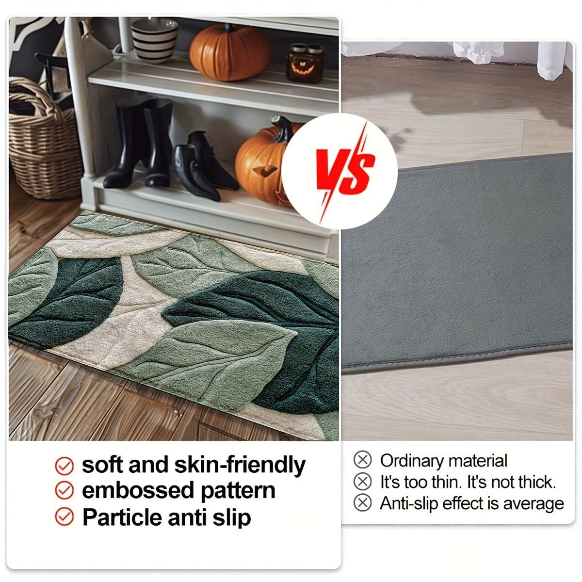 Leaf Bath Mat – Absorbent, Plush and Comfortable for the Bathroom