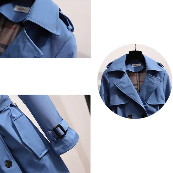 Waterdichte lange trenchcoat met ceintuur voor dames