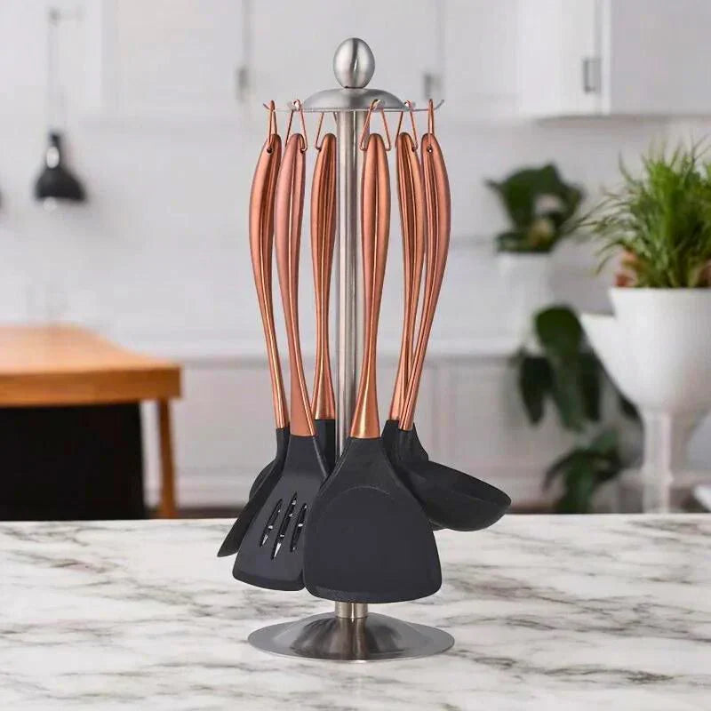 Stainless Steel Utensil Set - Non-Stick Coating - Durable and Functional