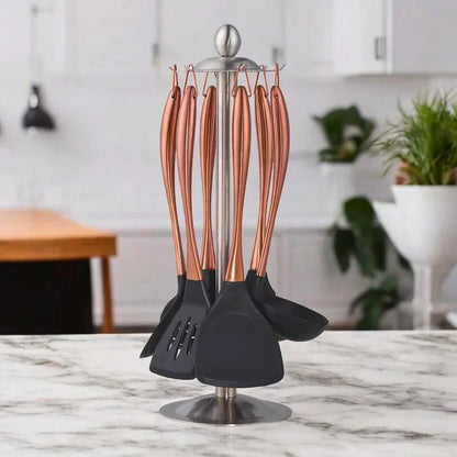Stainless Steel Utensil Set - Non-Stick Coating - Durable and Functional