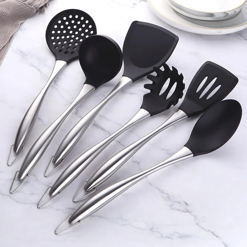 Stainless Steel Utensil Set - Non-Stick Coating - Durable and Functional