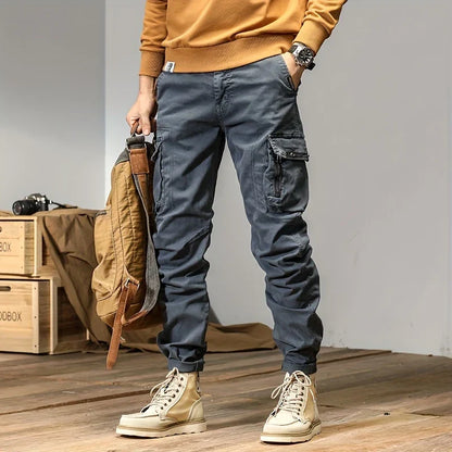 Calças jogger cargo elegantes para homem