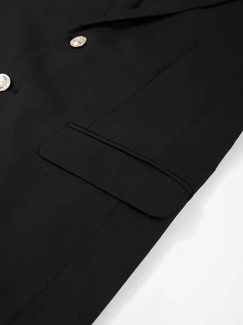 Blazer slim avec boutons dorés