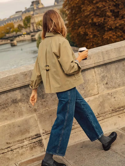 Trench-coat avec doublure à carreaux