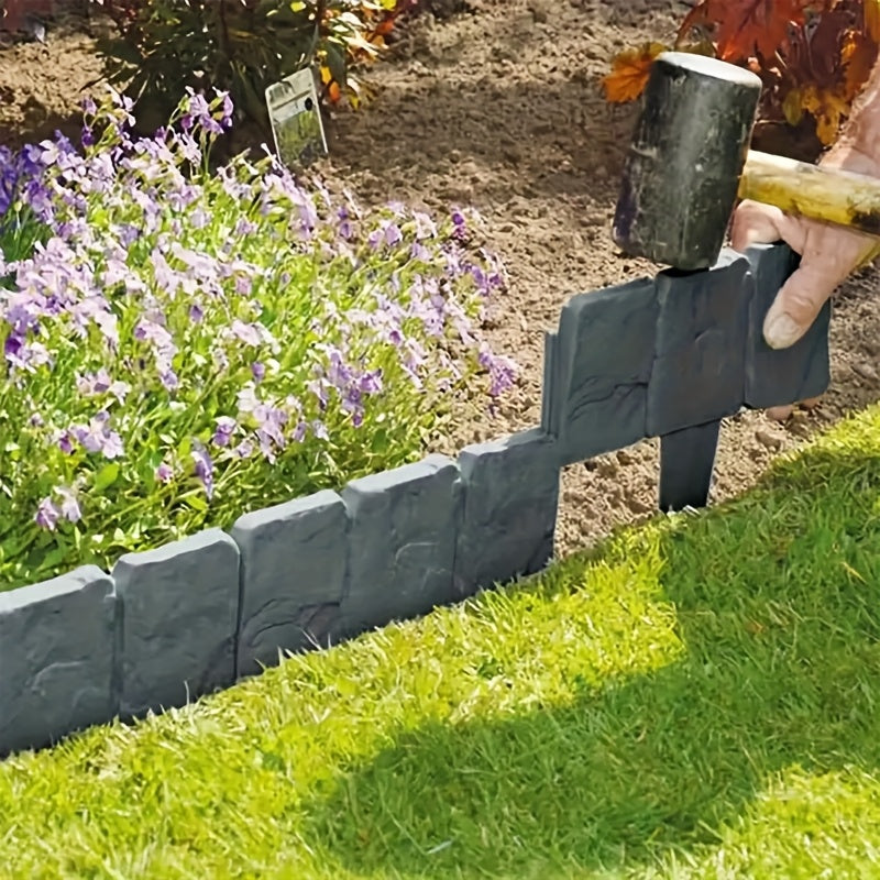 Set de borduras de jardín con aspecto de piedra – Práctico y decorativo