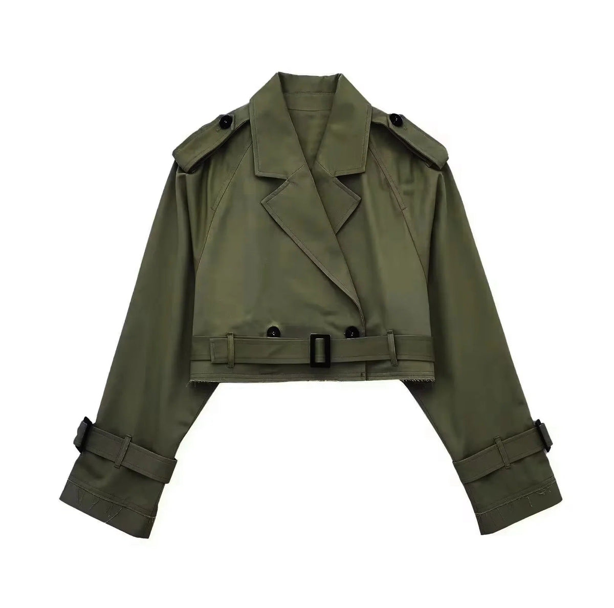 Stylish Ladies Short Trench Coat for Casual Look
