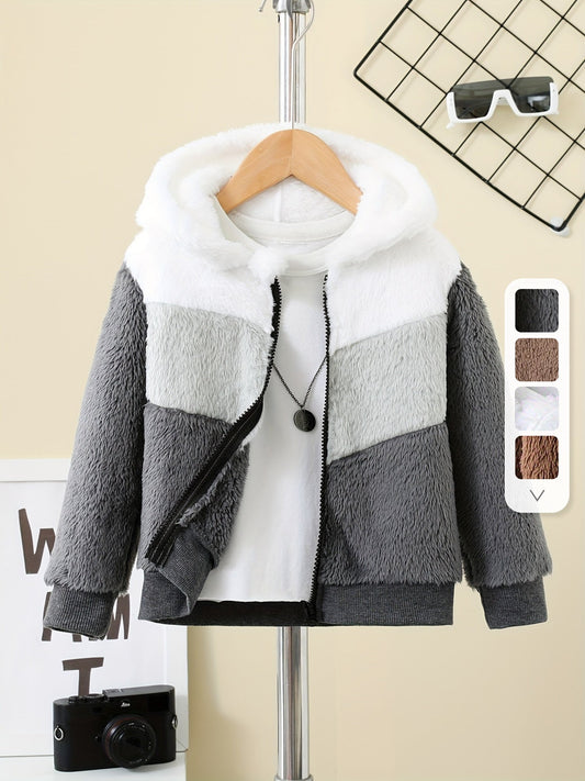 Chaqueta con capucha de forro polar con cremallera para niños - Ramgen