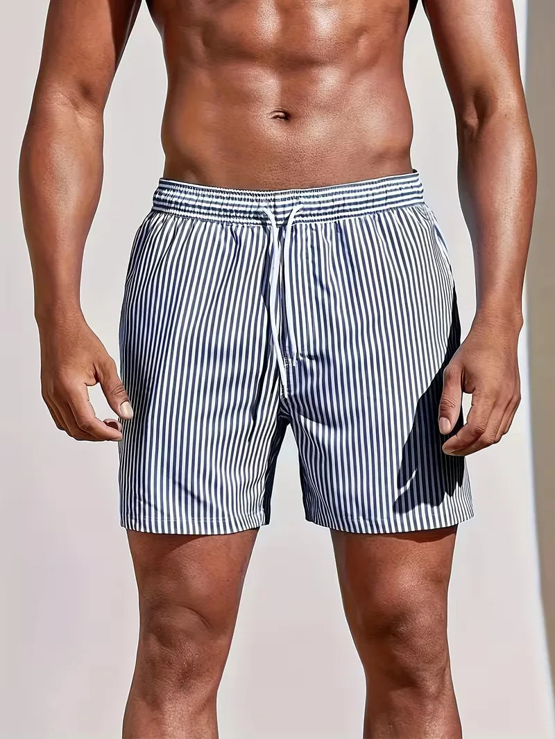 Short de bain à motif rayé