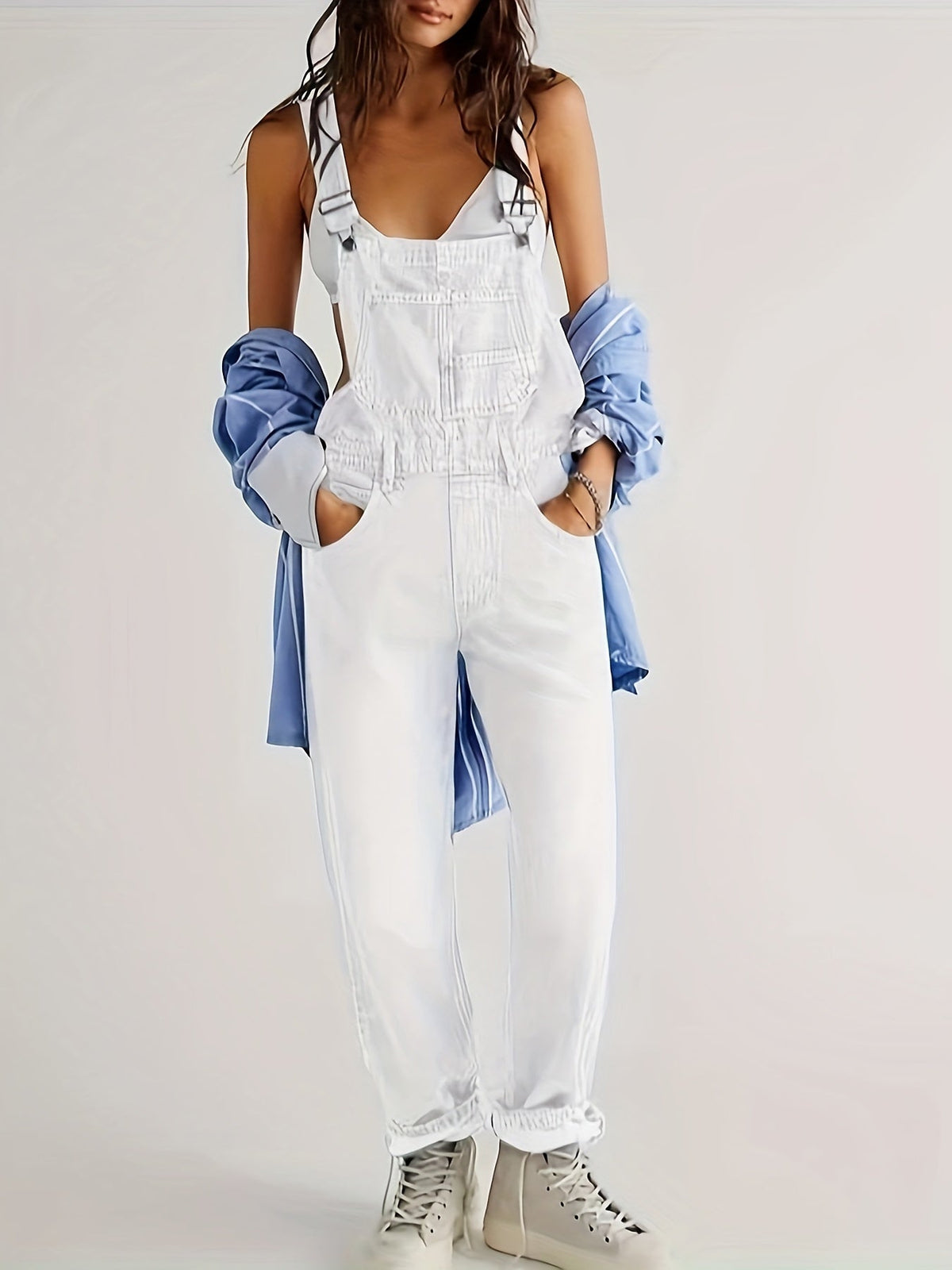 Trendy Denim Ladies Jumpsuit – Casual and Stylish for Spring, Summer and Autumn