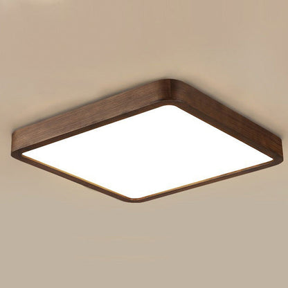 Black Walnut Ceiling Lamp with Dimmable LED