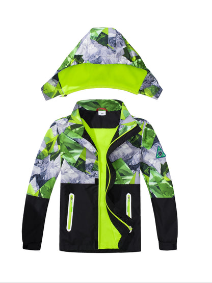 Waterproof Children's Jacket with Detachable Hood - Sammy