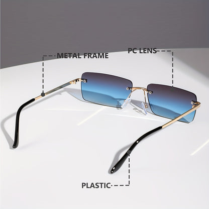 Stylish Frameless Sunglasses – Trendy and Comfortable for Men