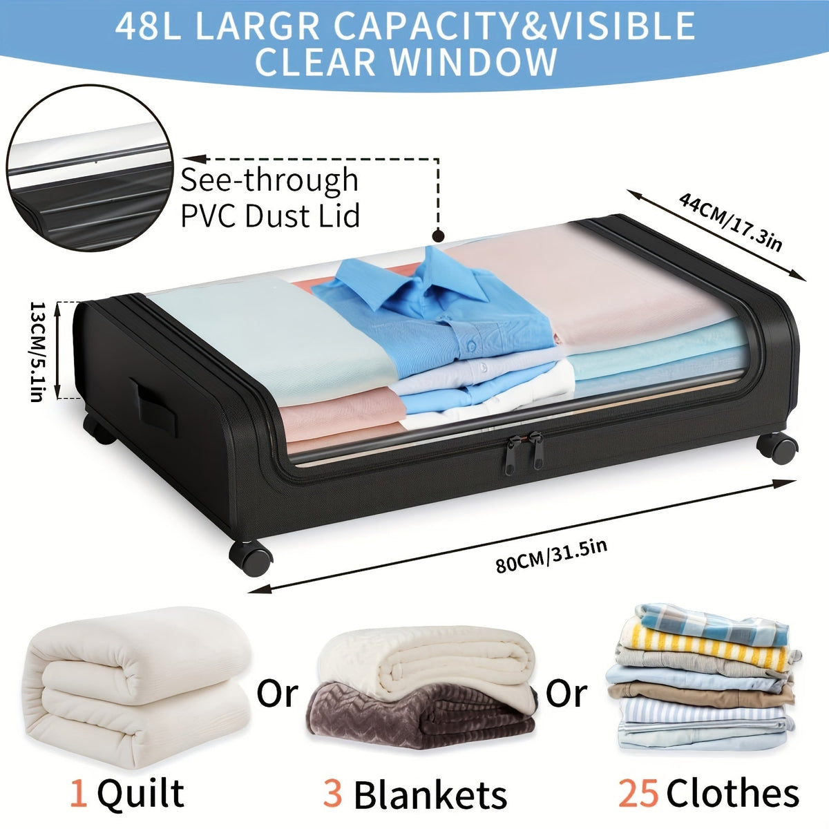 RollStore Underbed Storage Boxes – Spacious, Mobile and Organised