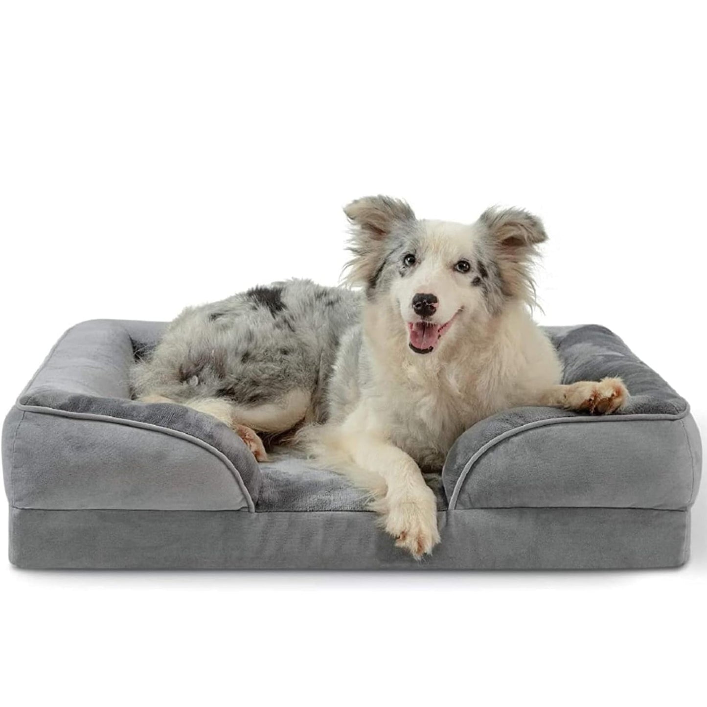 Orthopaedic Dog Bed with Memory Foam and Plush Covering