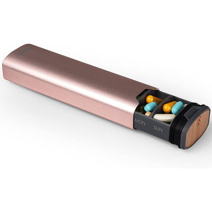 7-Day Pill Box – Stylish organiser made of aluminium and wood