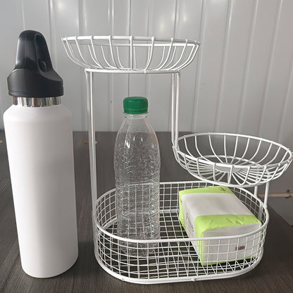 GoldenTier fruitschaal met 3 etages – Elegant en praktisch