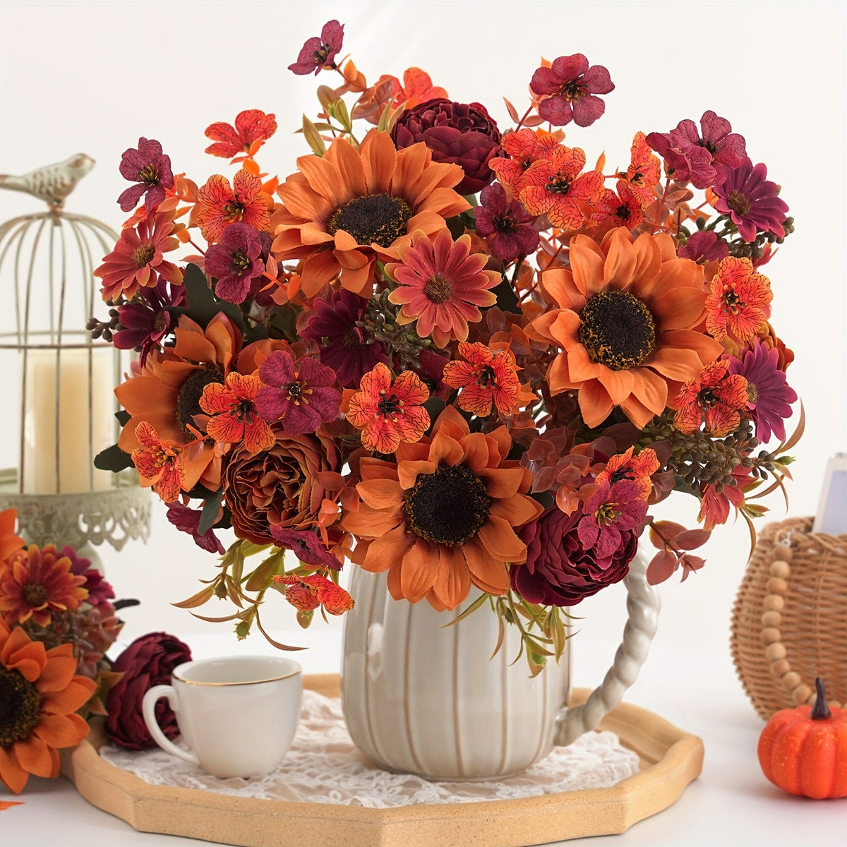 Composition florale d’automne – Colorée et chaleureuse pour tous les espaces