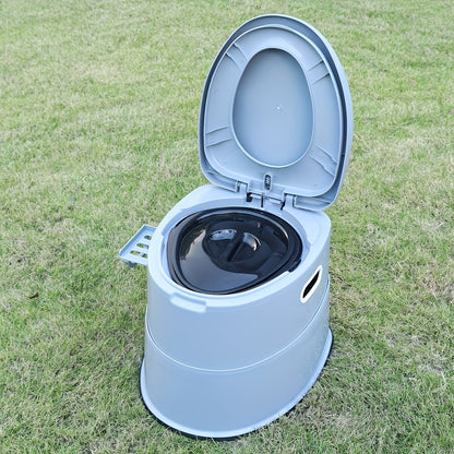 Inodoro portátil de PVC gris - Cómodo y práctico para acampar y situaciones de emergencia