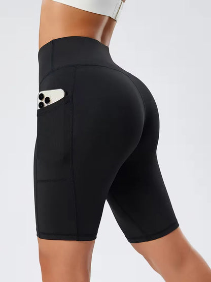 Shorts taille haute coupe slim