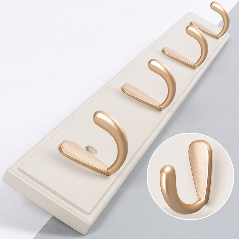 Bamboo Wall Coat Rack with Metal Hooks – Space-Saving Coat Rack without Drilling