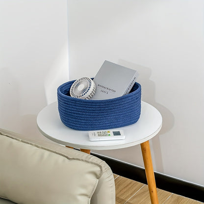 Modern Woven Storage Basket for Wardrobe and Desk – Compact and Stylish Design