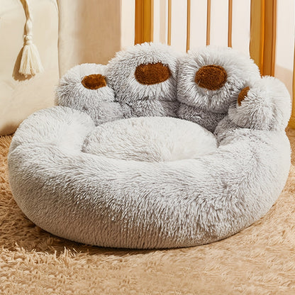 Cama para mascotas con forma de huella y máxima comodidad