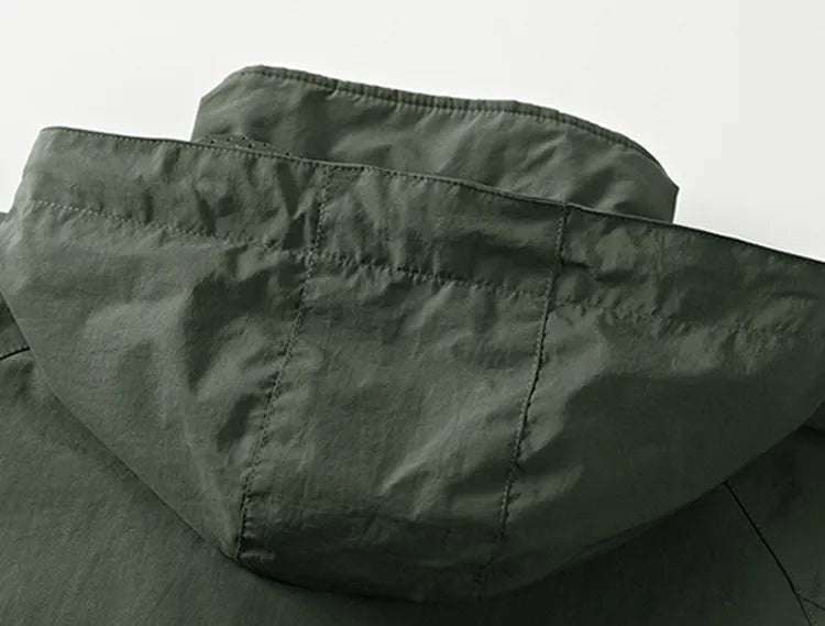Waterproof Outdoor Men's Jacket with Detachable Hood