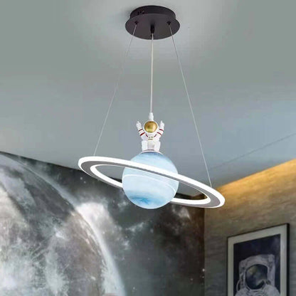 Lámpara colgante LED para habitación infantil con diseño de planetas – Ambiente mágico