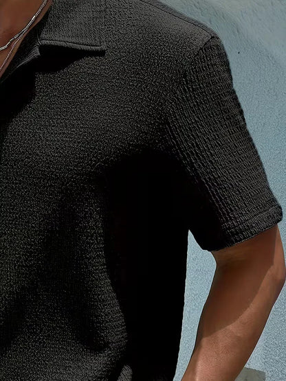 Chemise à manches courtes noire