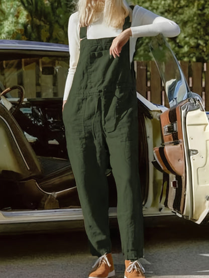 Ladies' Dungarees with Pockets – Vintage Loose-Fit Overall