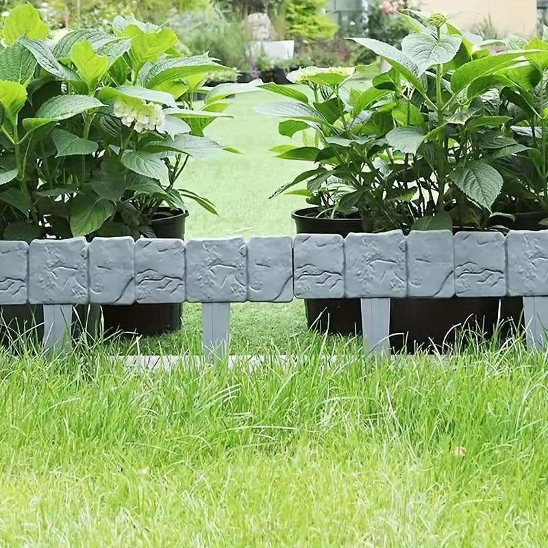 Set de borduras de jardín con aspecto de piedra – Práctico y decorativo