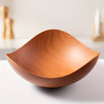 Large Fruit Bowl with Wood Look – Decorative and Practical for Table Use