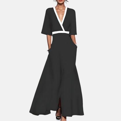 Maxi dress with floral print for women