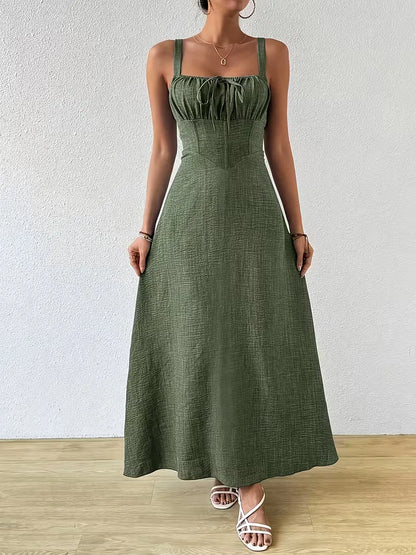 Robe portefeuille à fines bretelles