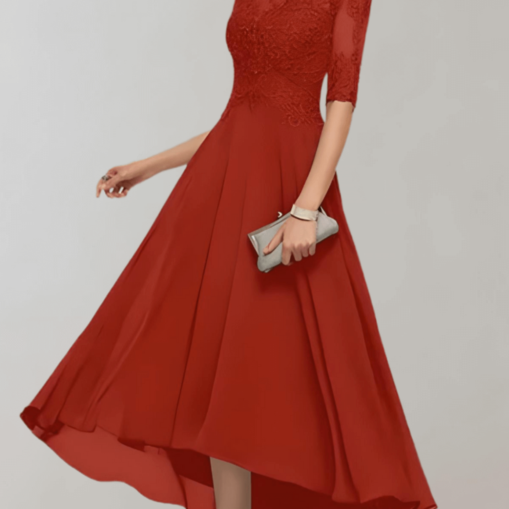 Maxi dress with lace sleeves - Wedding guest