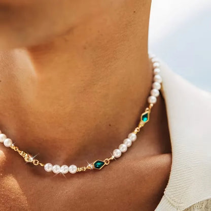 Necklace with Imitation Pearls