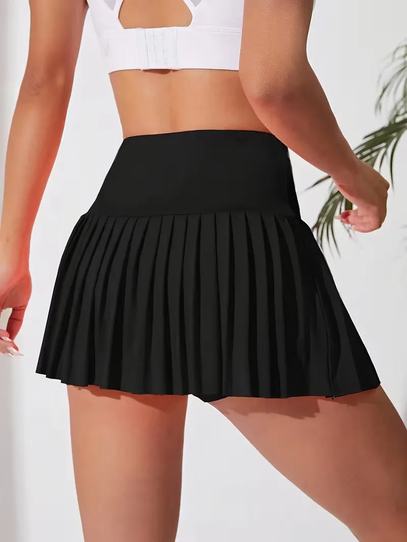 Jupe plissée taille haute