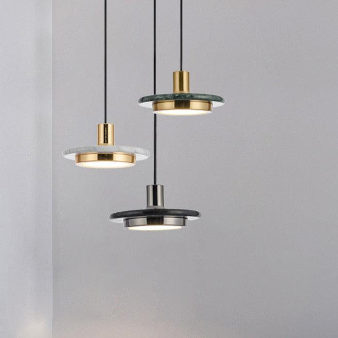 Elegant Modern Pendant Light with Marble Finish
